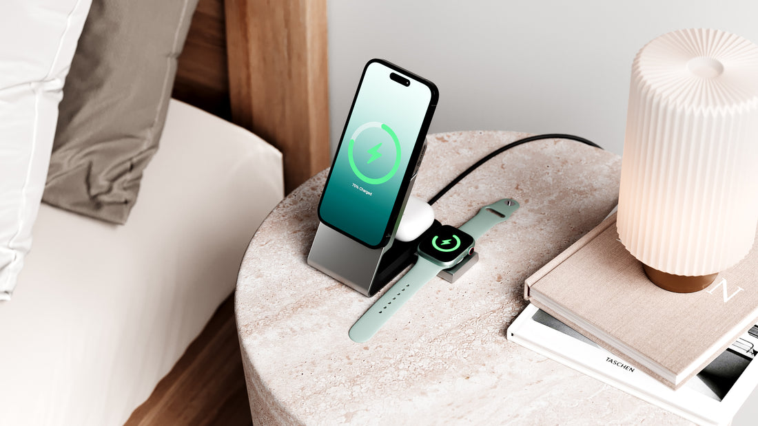 Declutter your desk with our new Matrix 3-in-1 Magnetic Charging Dock
