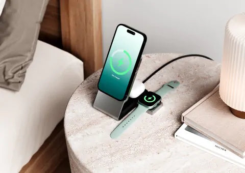 Declutter your desk with our new Matrix 3-in-1 Magnetic Charging Dock