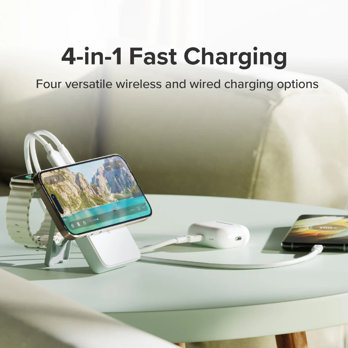 Lift 4-in-1 MagSafe Compatible Wireless Charging 10000mAh Power Bank