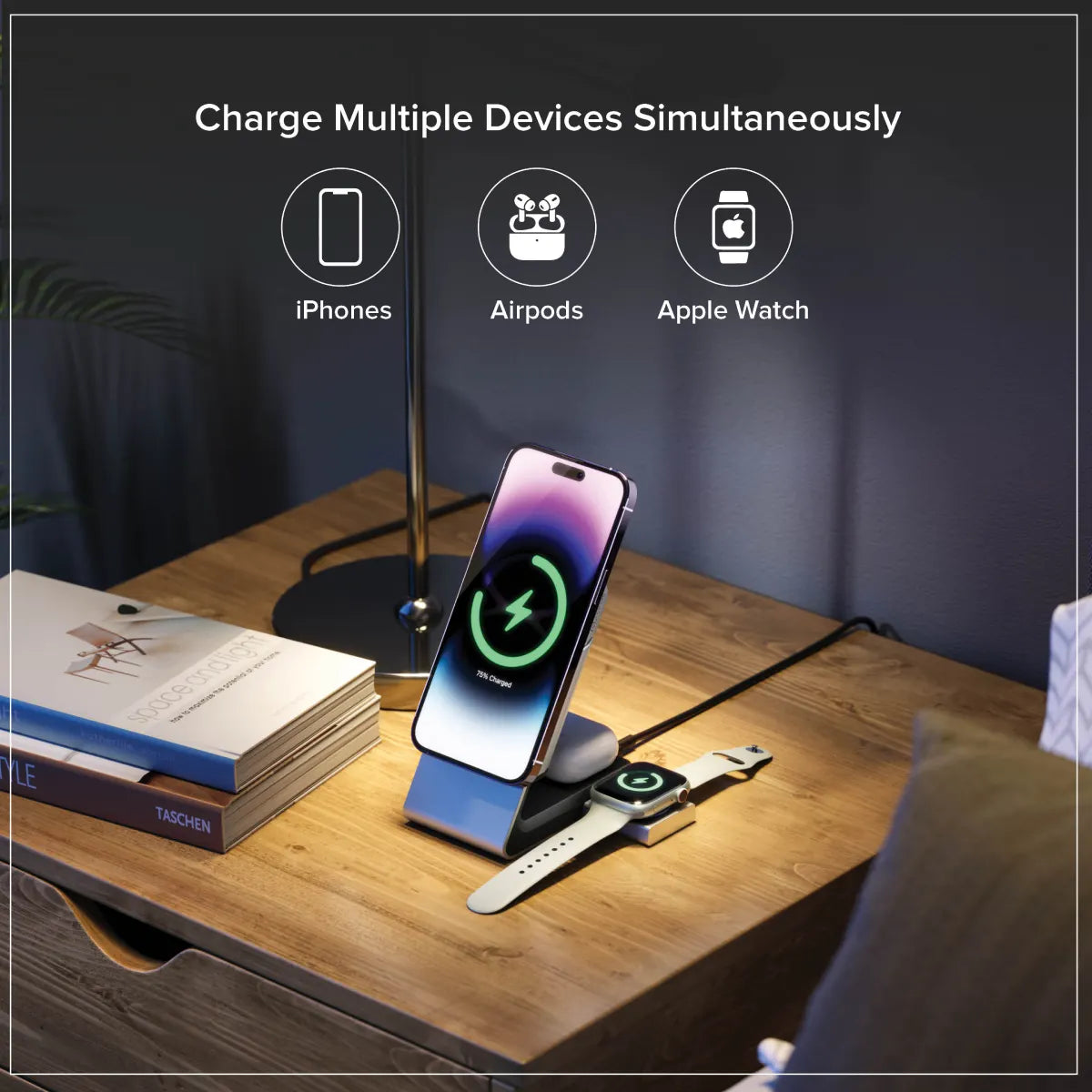 Matrix+ Flow 3-in-1 Charging Dock with Power Bank and Car Charger